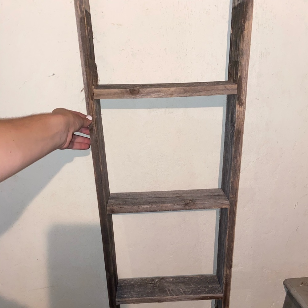 Antique barn wood ladder